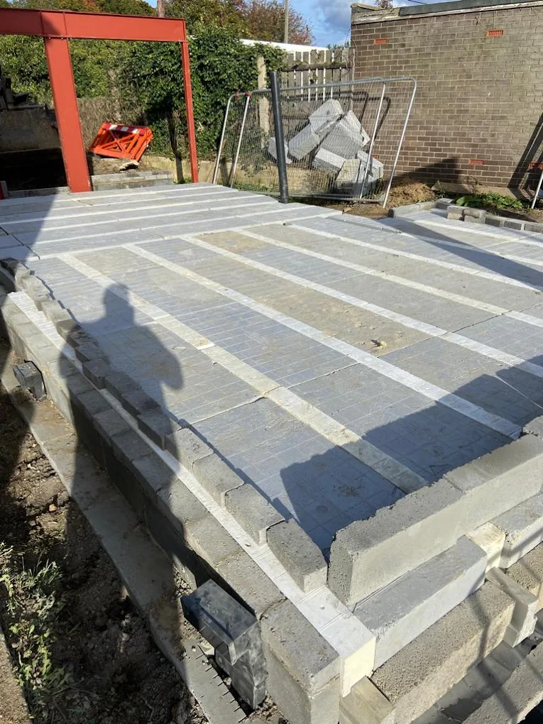 Beam and block floor foundation installation